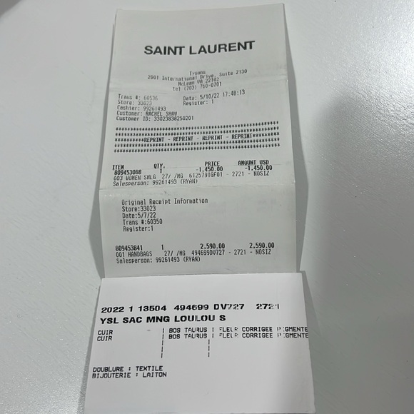 SOLD- Saint Laurent Small Loulou Dark Beige - Picture 14 of 15